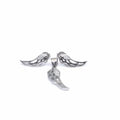 White stone angel winged earrings with plug earrings pendant