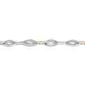 Silver white stone rhombus bead bracelet