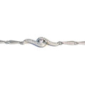 Silver white stone paragraph bracelet