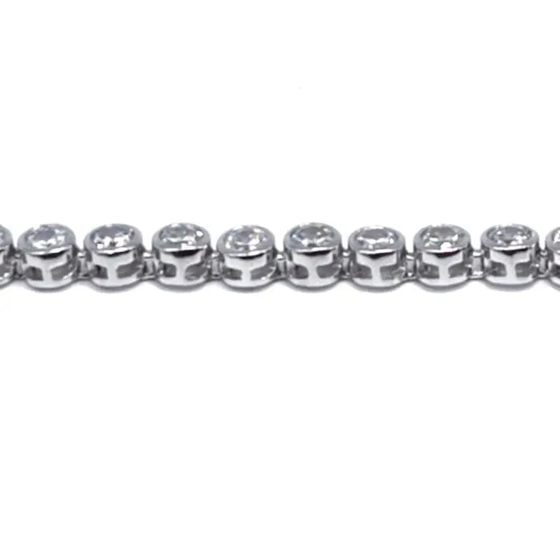 Silver white stone tennis bracelet