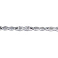 Silver white stone infinity sign bracelet