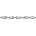 Silver white stone 8 motif bracelet