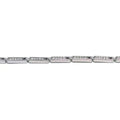 Silver design white stone bracelet
