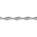 Silver white stone navette bracelet