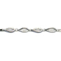Silver white stone wave pattern bracelet