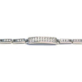 Silver white stone design bracelet
