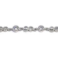 Silver white micro stone button bracelet