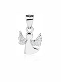 Angel pendant AG925 silver, rhodium plated (without chain)