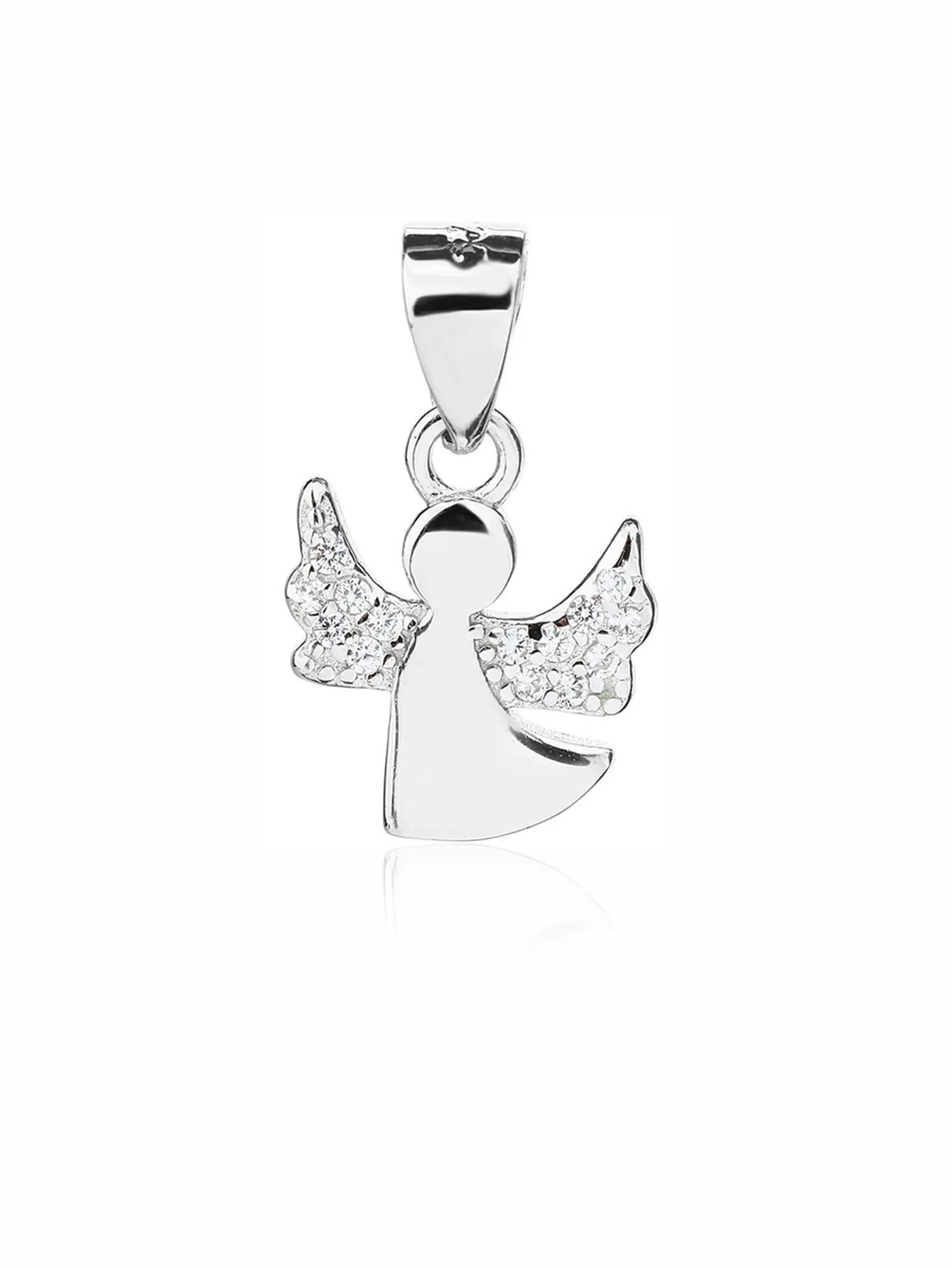 Angel pendant AG925 silver, rhodium plated (without chain)