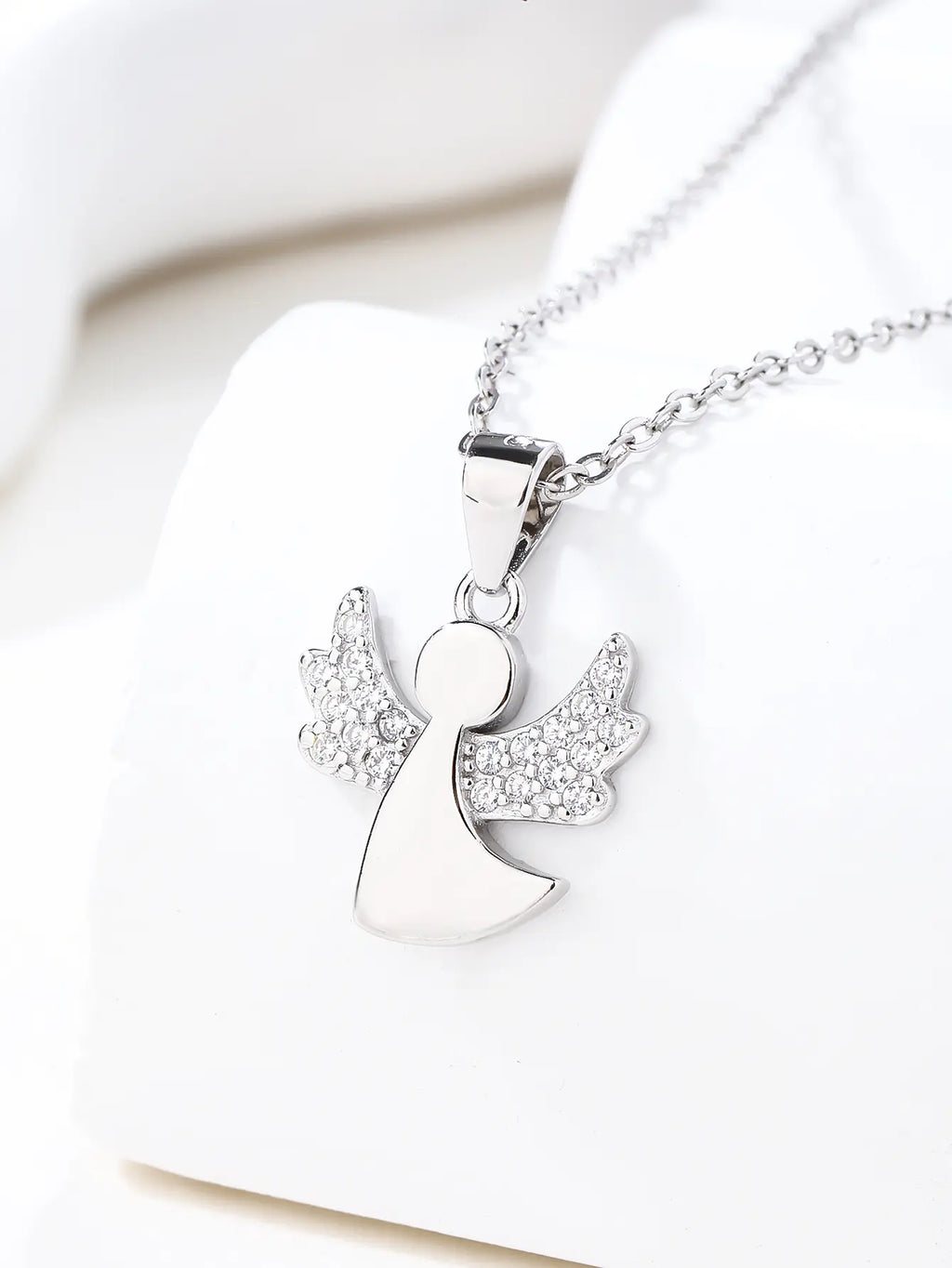 Angel pendant AG925 silver, rhodium plated (without chain)