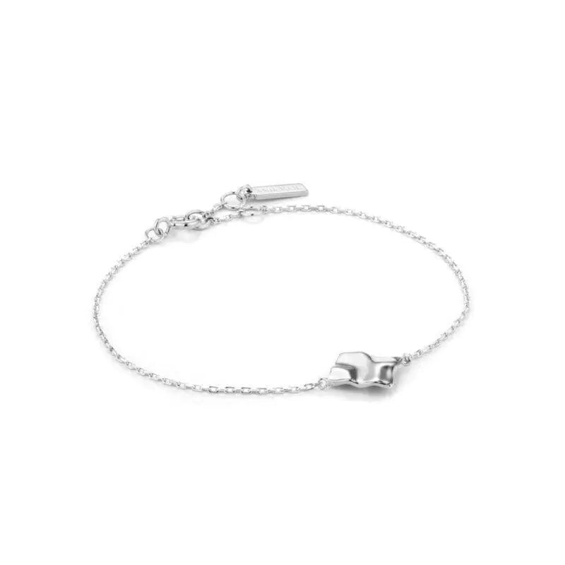Ania Haie silver bracelet with square pendant