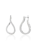 Twisted zirconia stone earrings