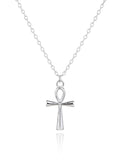 Silver Ankh cross necklace