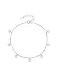 Silver clear cubic zirconia stone bracelet