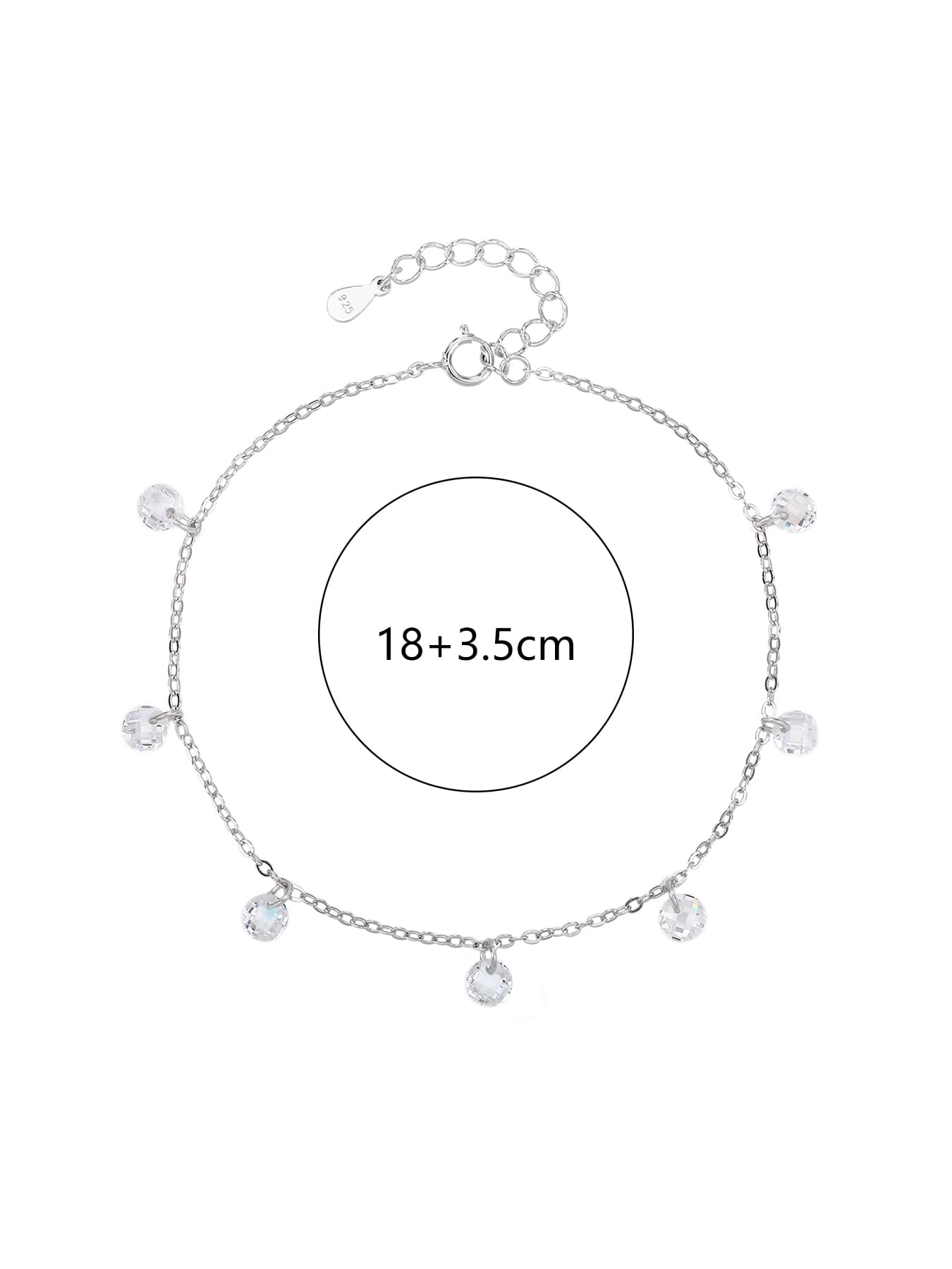 clear cubic zirconia stone bracelet in hallmarked, rhodium-plated 925 sterling silver – lifestyle view – DRESCHER Jewellery®