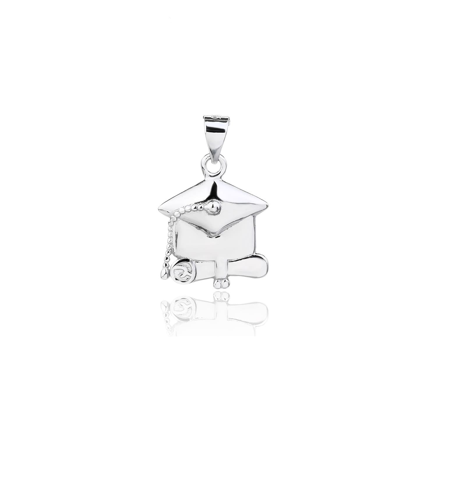 graduation medal in hallmarked, rhodium-plated 925 sterling silver – detail view – DRESCHER Jewellery®