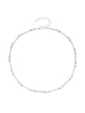 Silver anklet with zirconia decoration
