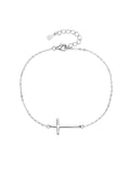 Silver bracelet with cross motif