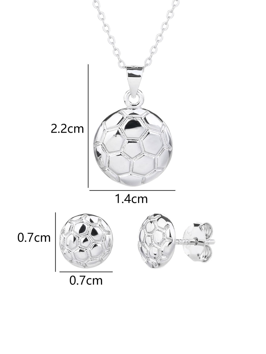handball wedge set in hallmarked, rhodium-plated 925 sterling silver – lifestyle view – DRESCHER Jewellery®