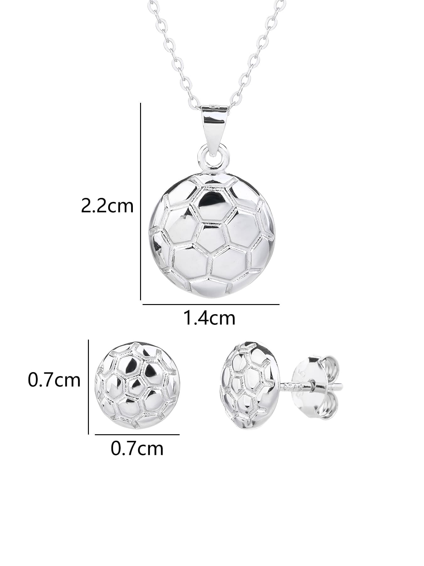 handball wedge set in hallmarked, rhodium-plated 925 sterling silver – lifestyle view – DRESCHER Jewellery®