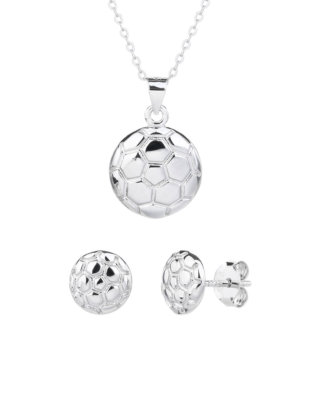 handball wedge set in hallmarked, rhodium-plated 925 sterling silver – alternate front set view – DRESCHER Jewellery®