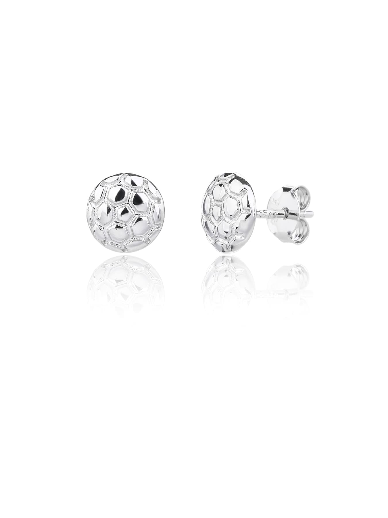 handball wedge set in hallmarked, rhodium-plated 925 sterling silver – dimensions view – DRESCHER Jewellery®