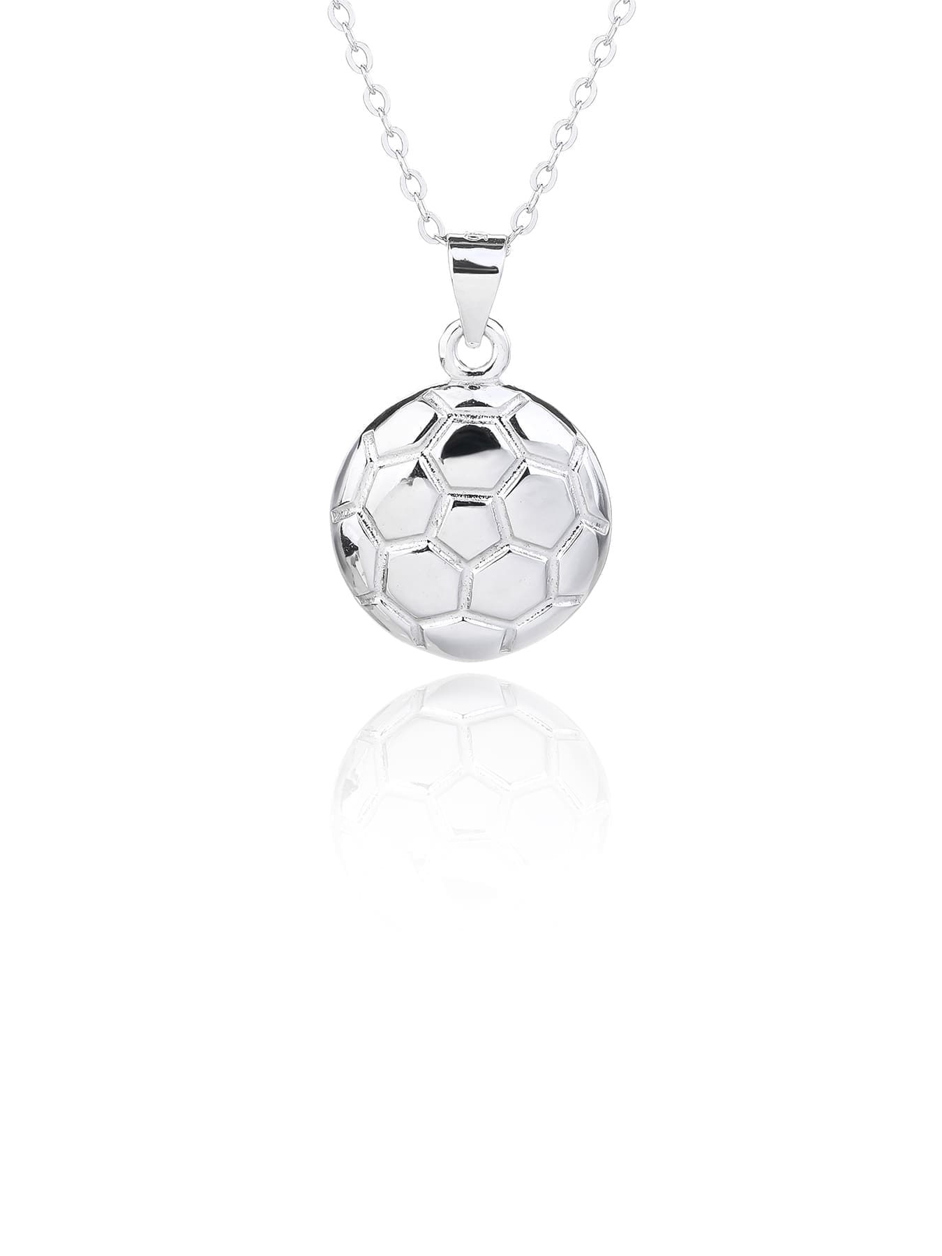 handball wedge set in hallmarked, rhodium-plated 925 sterling silver – pendant front view – DRESCHER Jewellery®