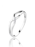 Silver clear ring with fine zirconia decoration