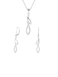 Silver white stone design set with patent lock