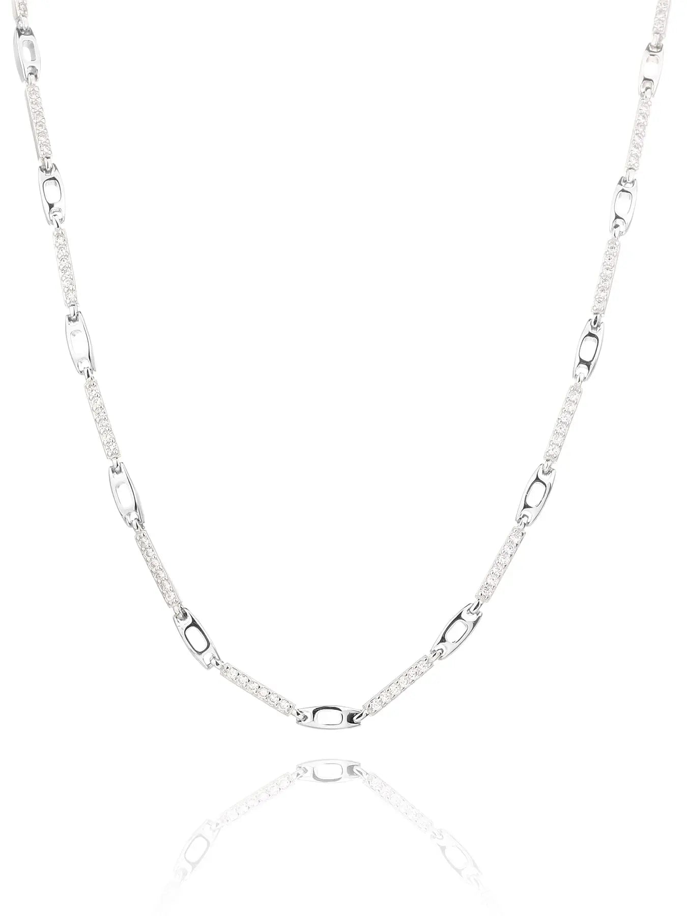 Silver necklace with zirconia decoration
