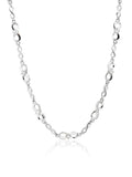 Silver infinity sign necklace with zirconia stones (44+4 cm)