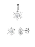 Snowflake jeweled AG 925 silver, rhodium plated (without chain)