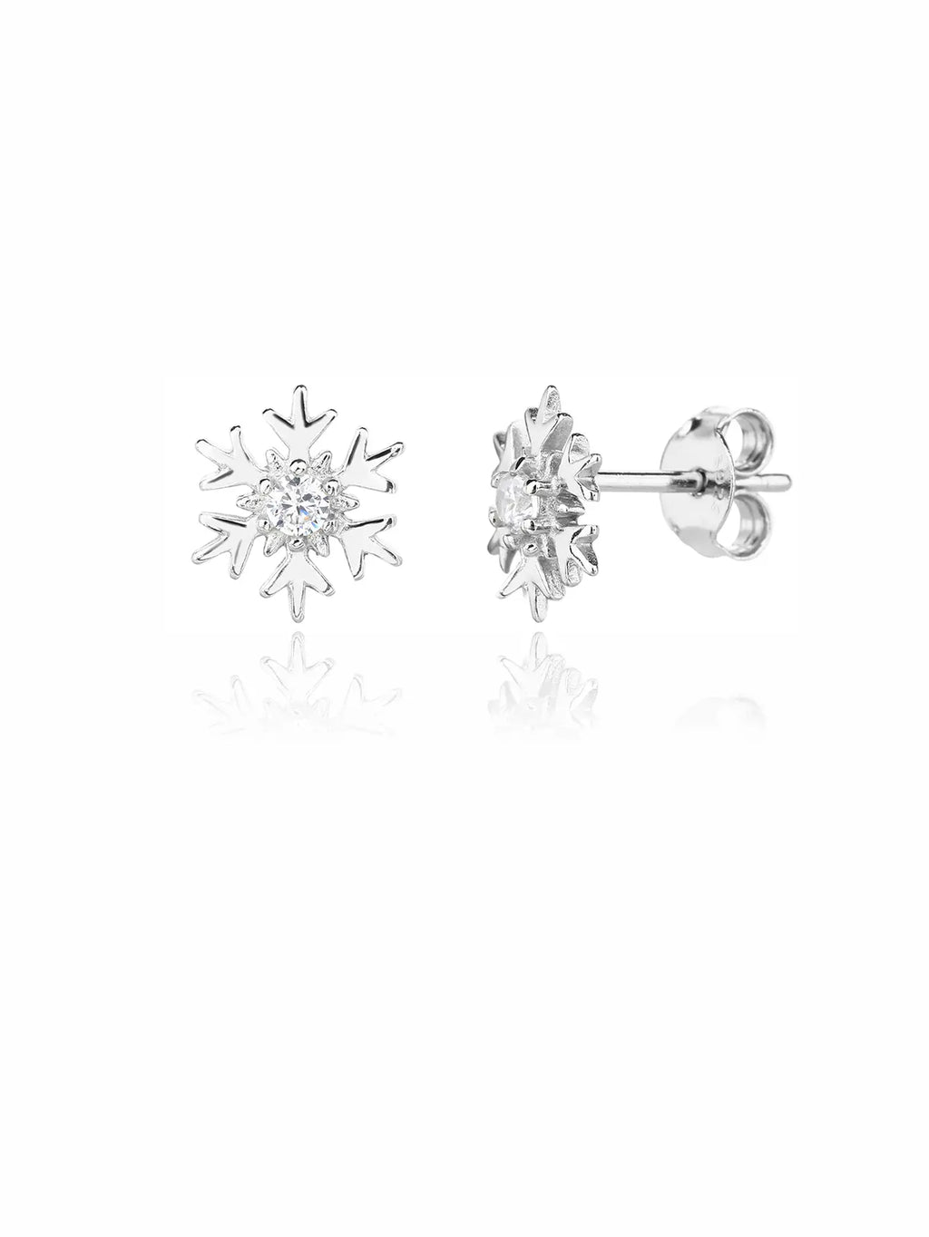 Snowflake jeweled AG 925 silver, rhodium plated (without chain)