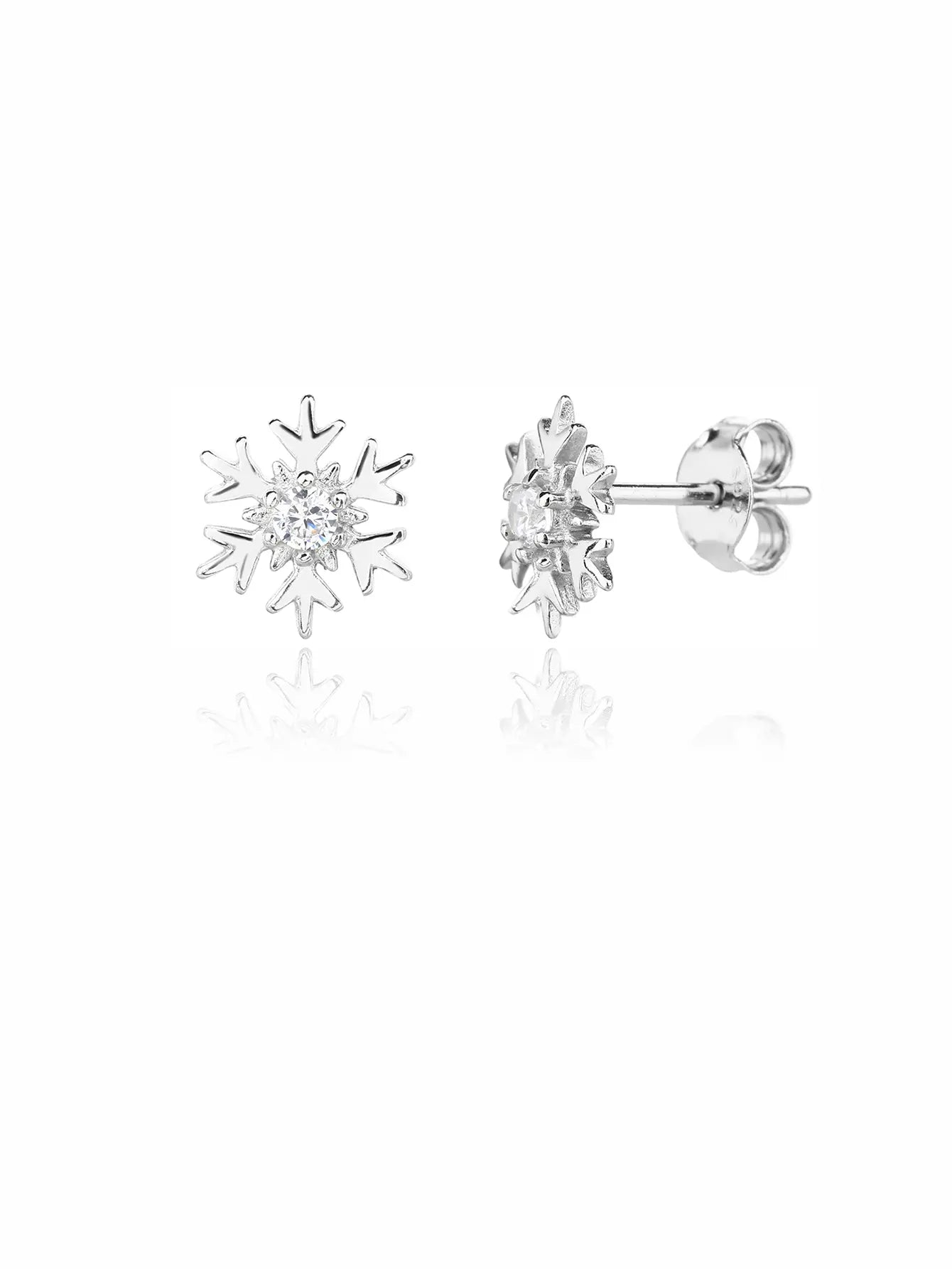 Snowflake jeweled AG 925 silver, rhodium plated (without chain)