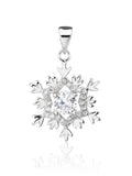 Snowflake pendant - AG 925 sterling silver, rhodium plated (without chain)