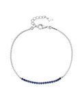 Bracelet with blue zirconia stones