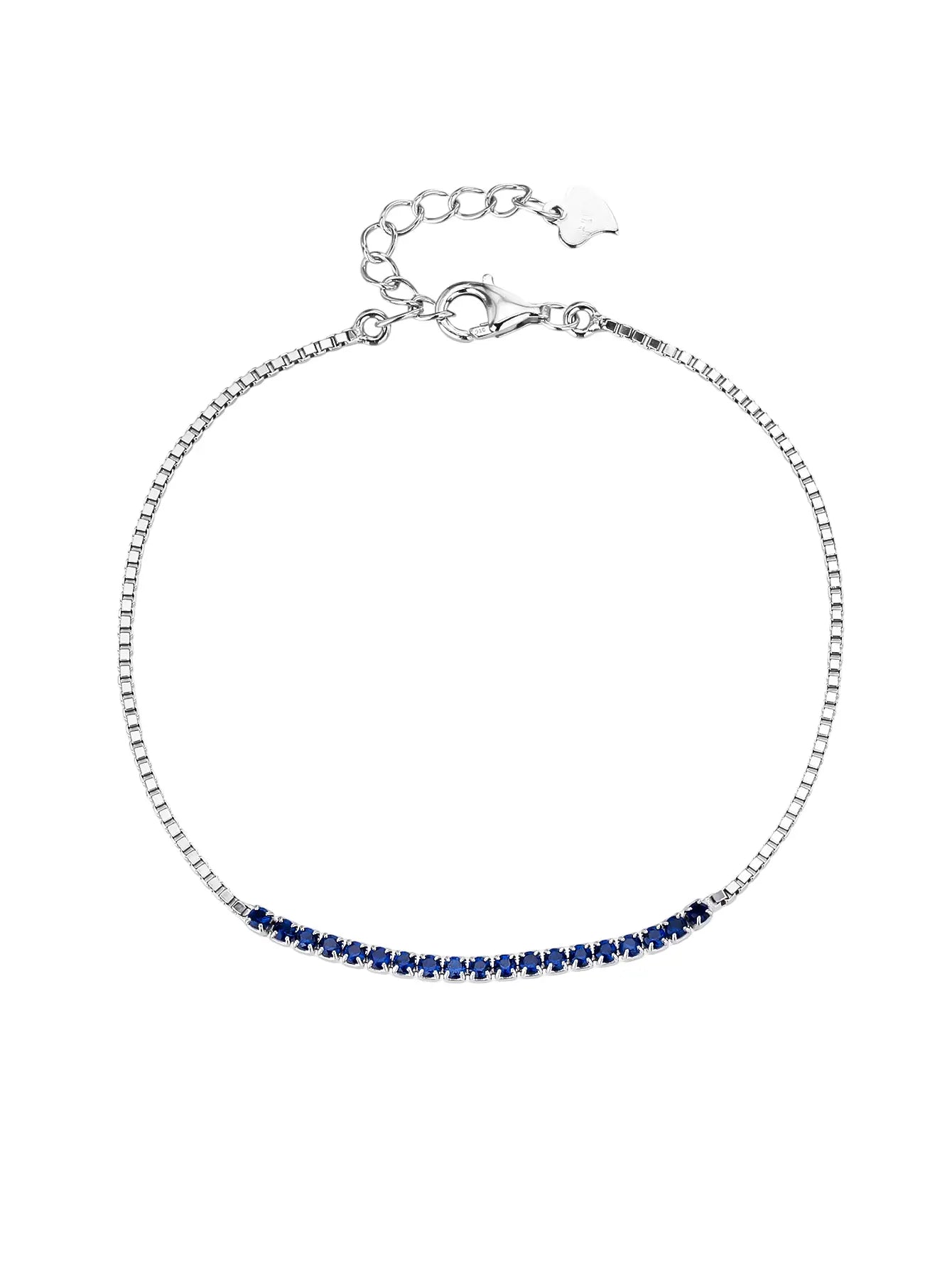 Bracelet with blue zirconia stones