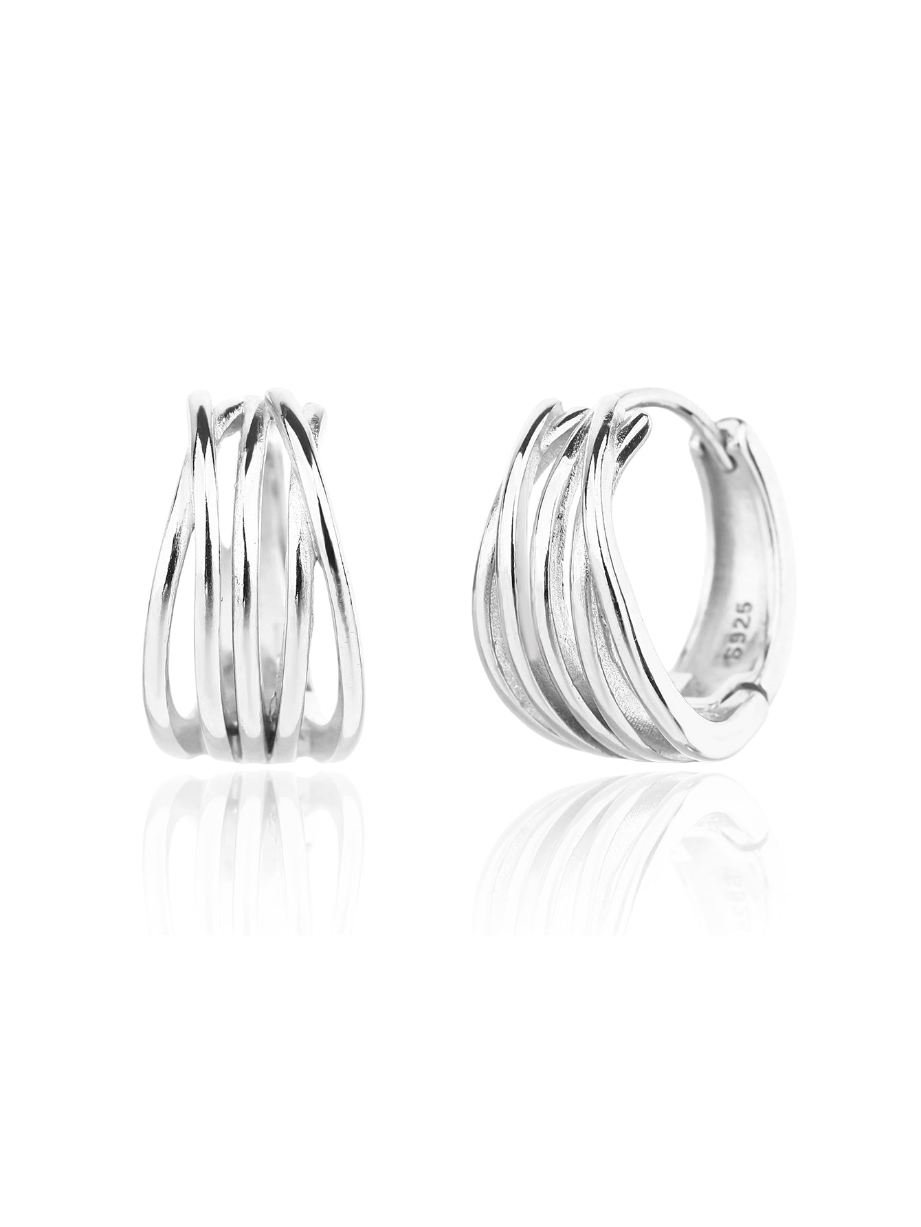 Stoneless fantasy hoop earrings