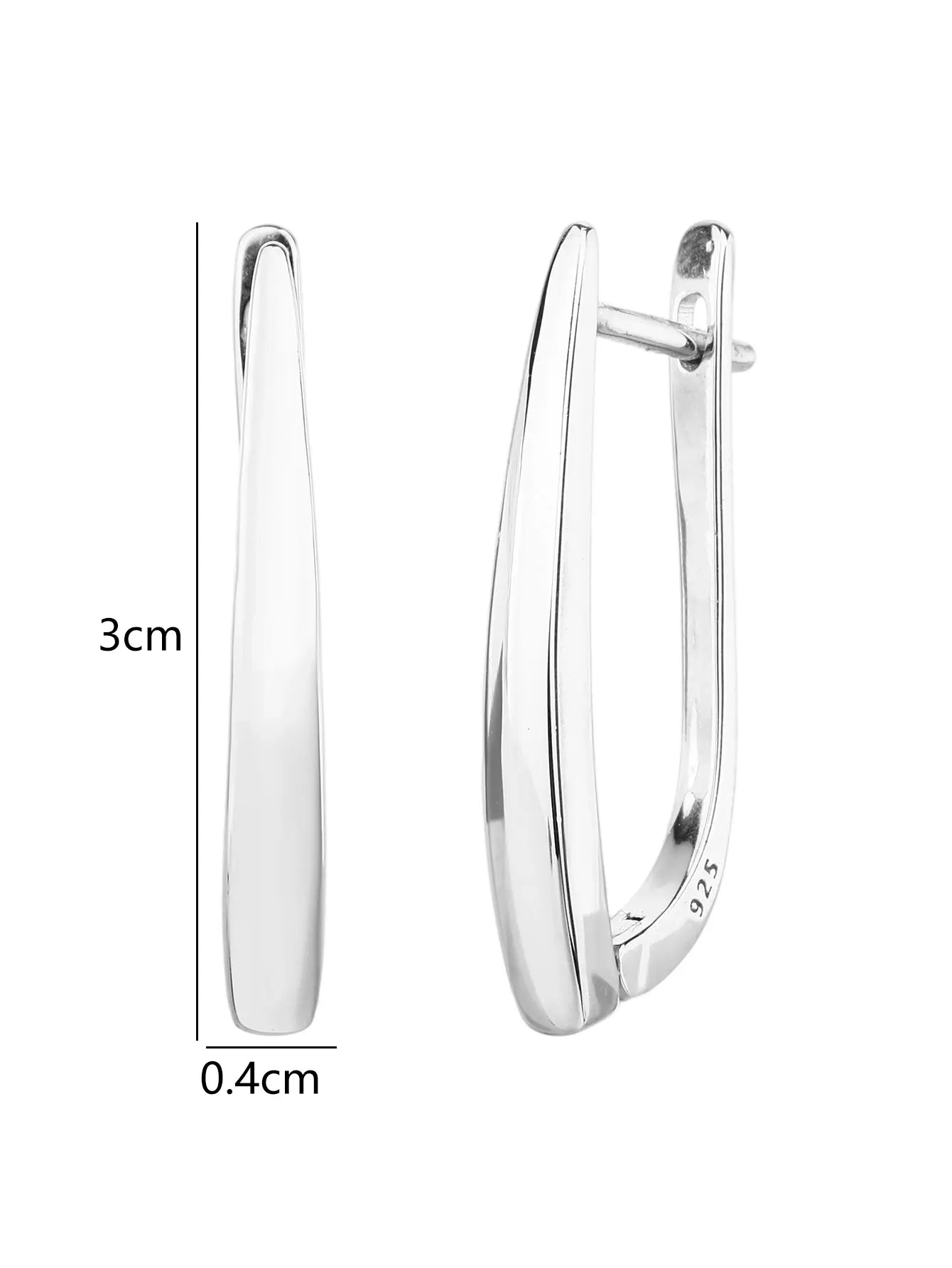 French clasp earrings with a clean, stone free design