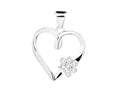 Paw in my heart silver pendant