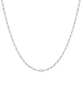 Thin anchor silver necklace with rhodium plating (45+5 cm)