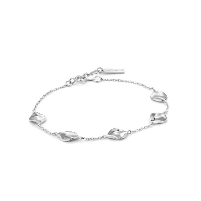 Ania Haie Crush silver bracelet with multi-disc decoration