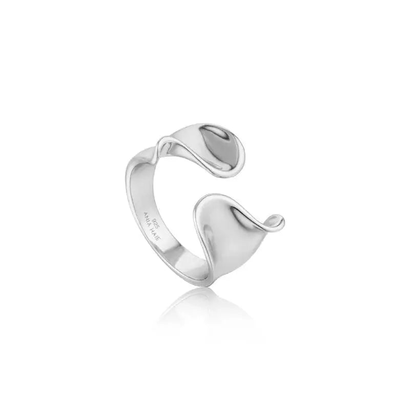 Ania Haie silver Twist wide adjustable ring