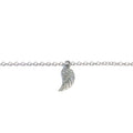 Silver angel wing anklet