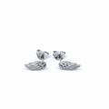 Silver angel wing earrings