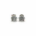 Silver white stone earrings