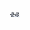 Silver snowflake white stone earrings