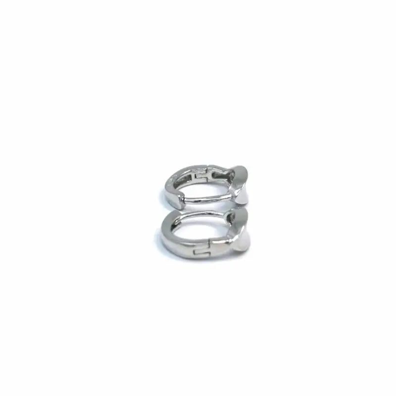 Silver small hoop earrings