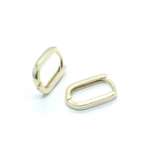 U-shaped earrings without silver stone /unisex/