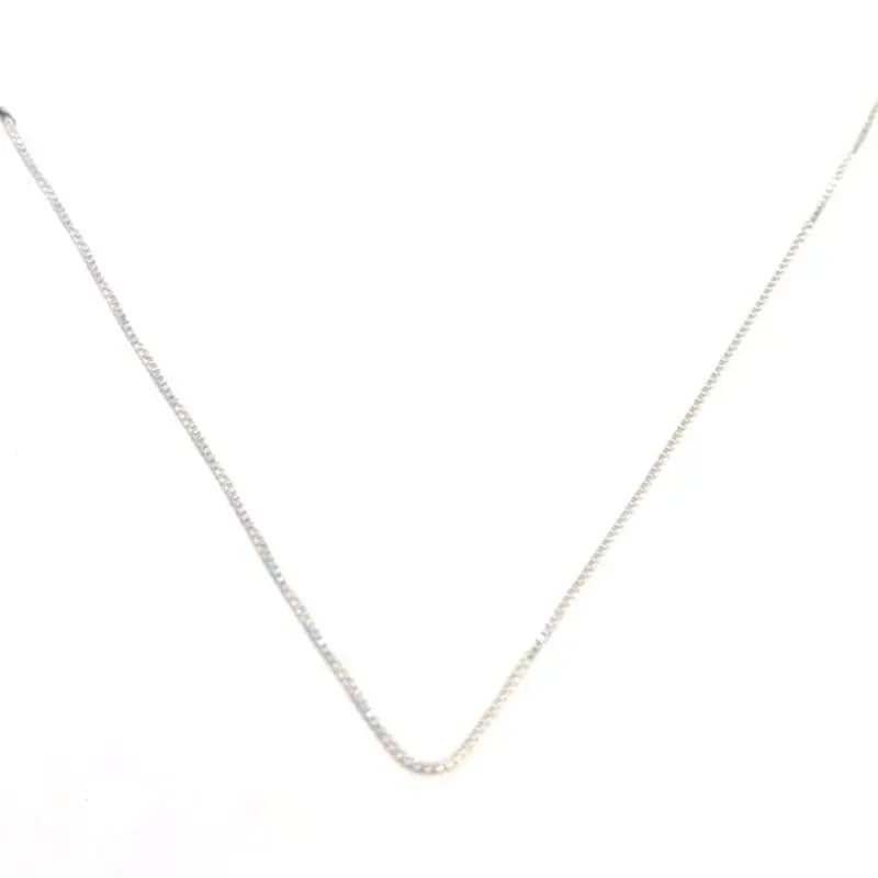 Cube chain 50cm in hallmarked, rhodium-plated 925 sterling silver – front view – DRESCHER Jewellery®